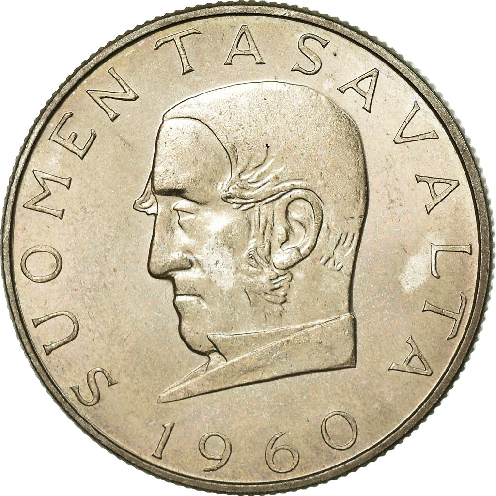 Coin, Finland, 1000 Markkaa, 1960, AU(55-58), Silver, KM:43