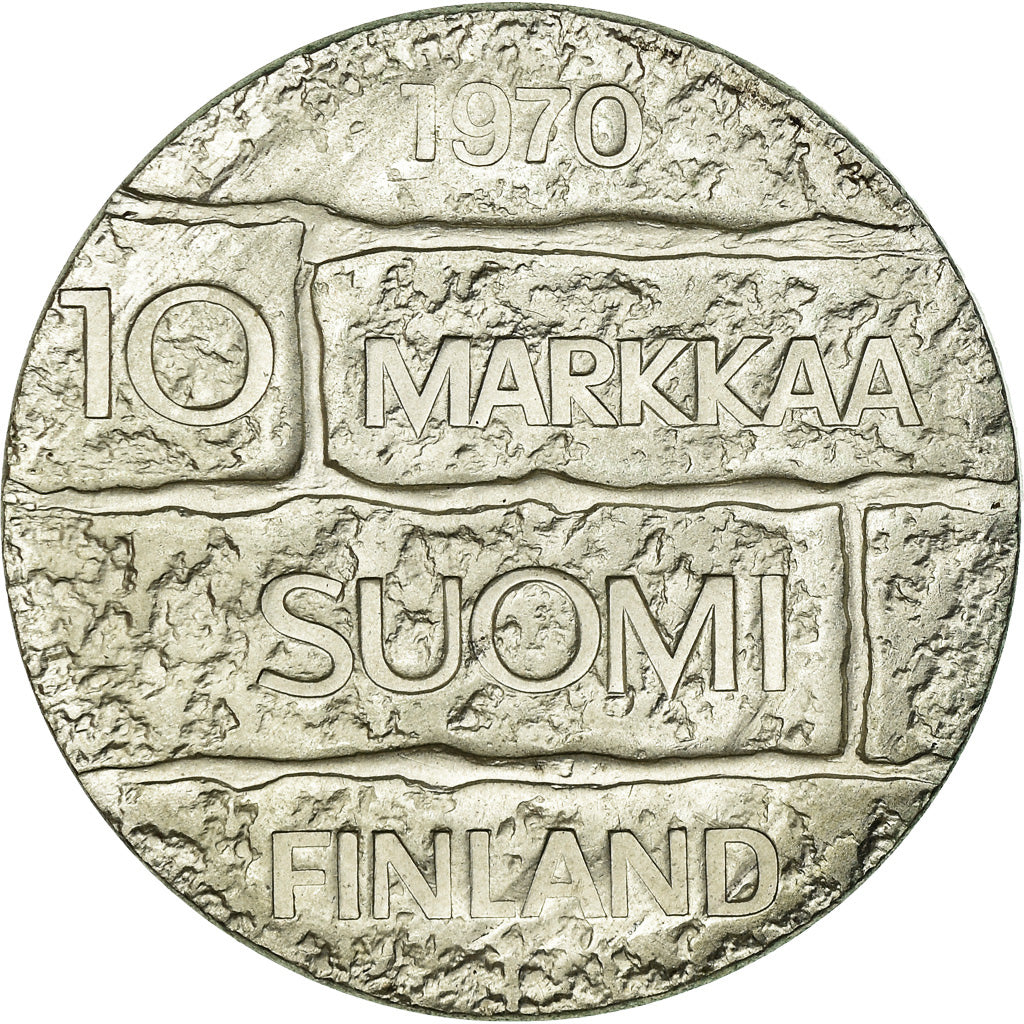 Coin, Finland, 10 Markkaa, 1970, MS(63), Silver, KM:51