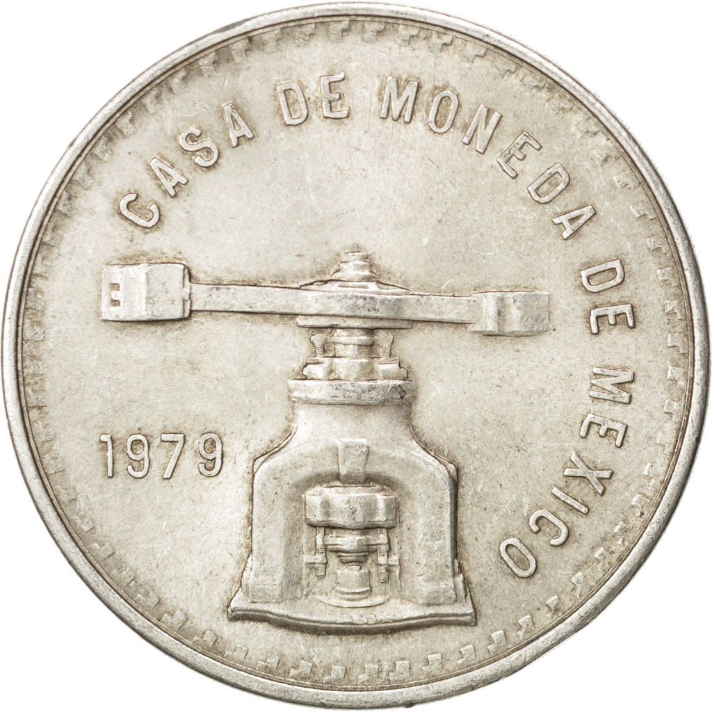 MEXICO, Onza, 1979, Mexico City, KM #M49b.4, AU(55-58), Silver, 41, 33.63
