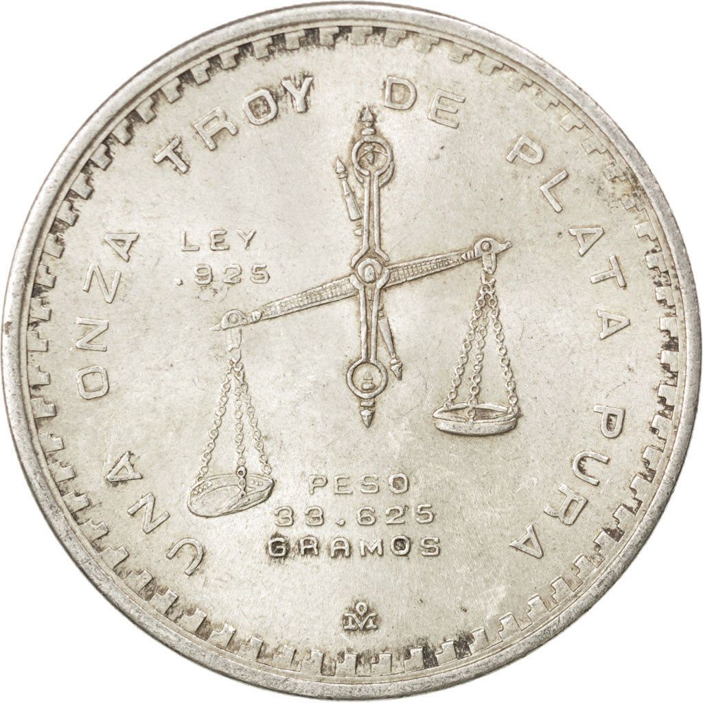 MEXICO, Onza, 1979, Mexico City, KM #M49b.4, AU(55-58), Silver, 41, 33.63