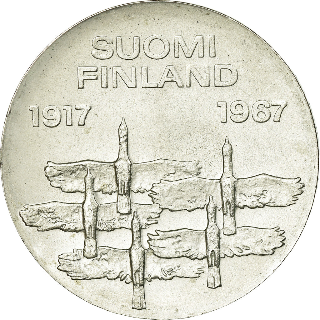 Coin, Finland, 10 Markkaa, 1967, MS(63), Silver, KM:50