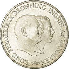 Coin, Denmark, Frederik IX, 2 Kroner, 1953, Copenhagen, MS(63), Silver, KM:844