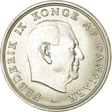 Coin, Denmark, Frederik IX, 5 Kroner, 1964, Copenhagen, MS(63), Silver, KM:854