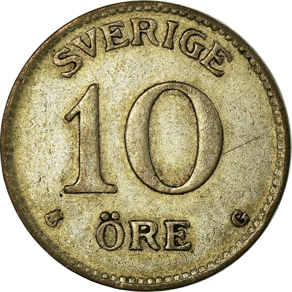 Münze, Schweden, Gustaf V, 10 Öre, 1938, SS, Silber, KM:780