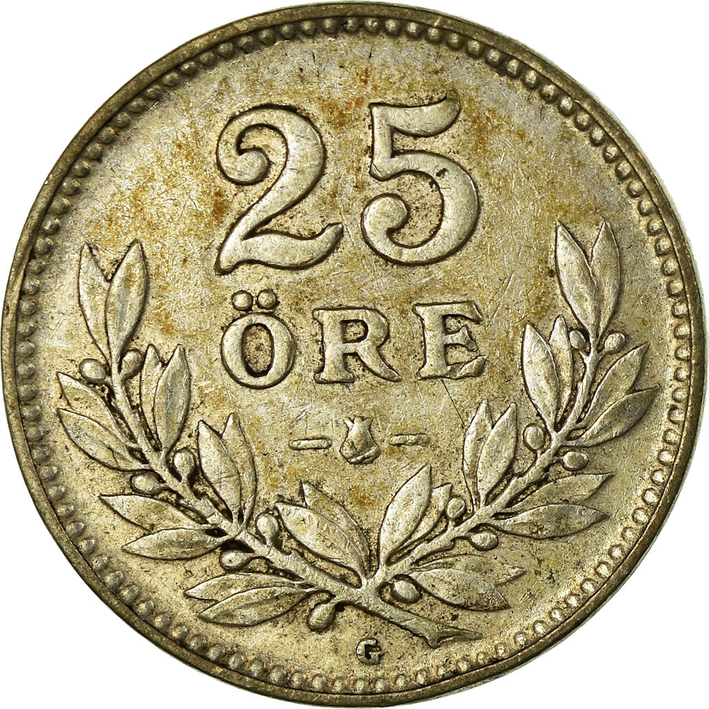 Monnaie, Suède, Gustaf V, 25 Öre, 1938, TTB, Argent, KM:785