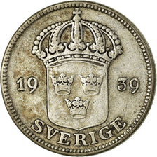 Coin, Sweden, Gustaf V, 50 Öre, 1939, VF(30-35), Silver, KM:788