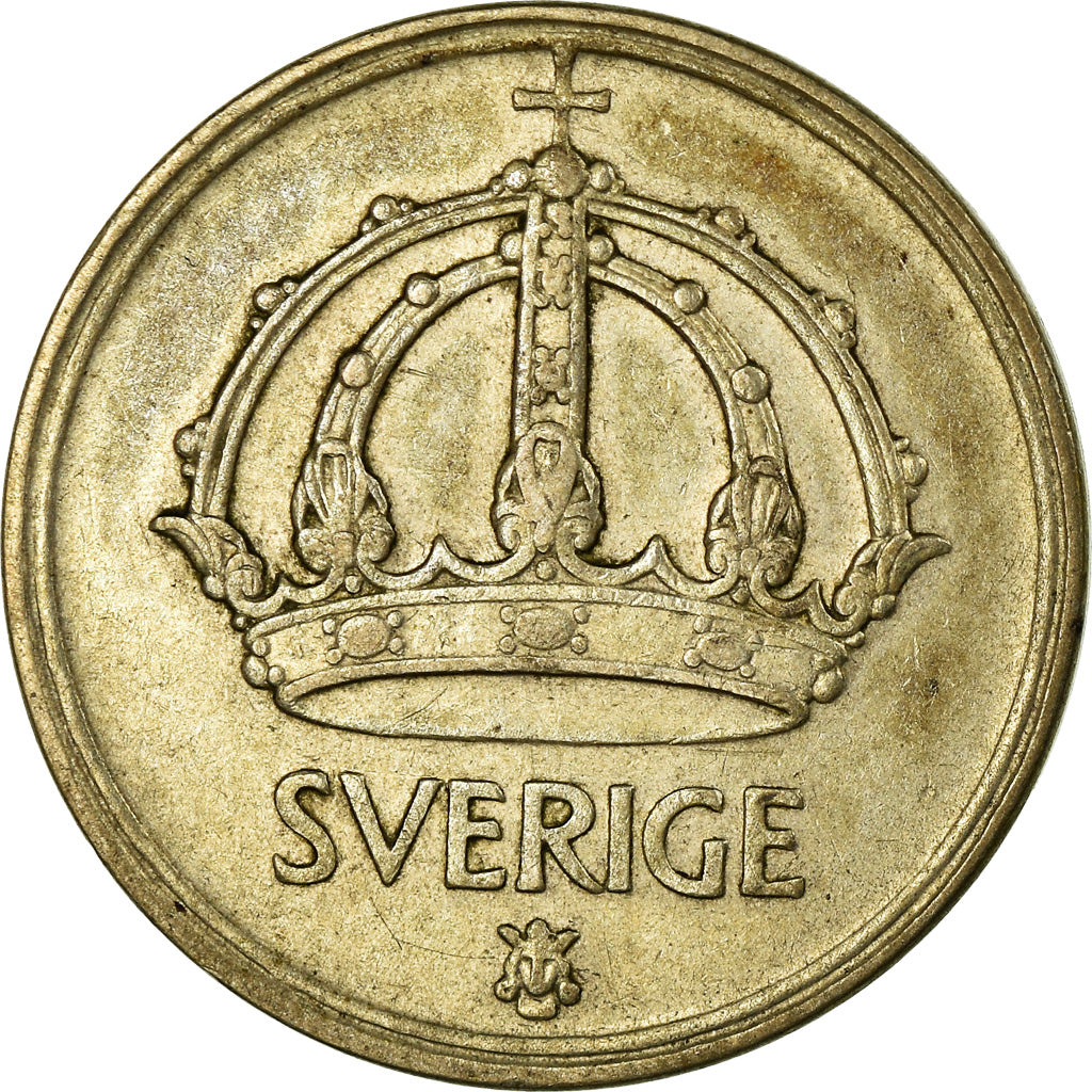 Moneta, Svezia, Gustaf V, 50 Öre, 1949, BB, Argento, KM:817