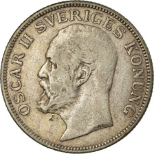 Coin, Sweden, Oscar II, Krona, 1907, EF(40-45), Silver, KM:772