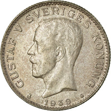 Coin, Sweden, Gustaf V, Krona, 1939, EF(40-45), Silver, KM:786.2