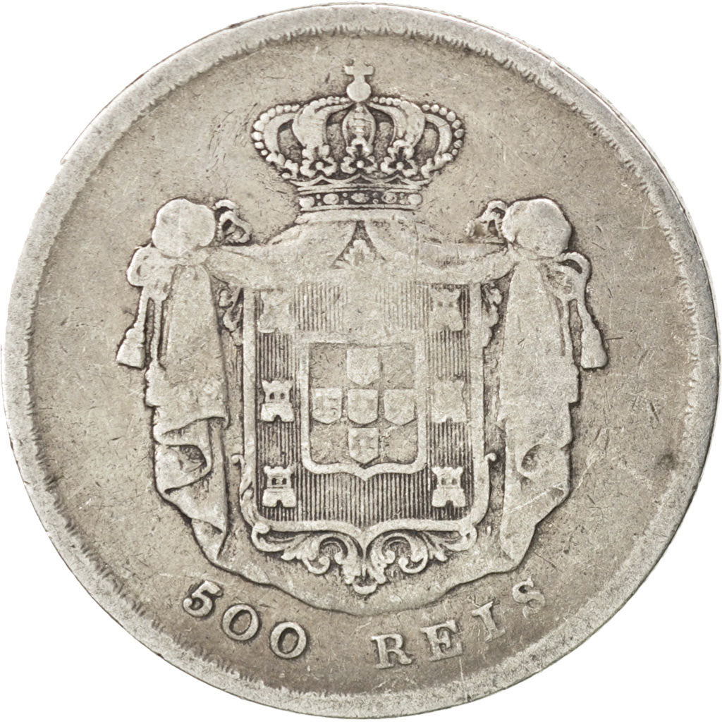Portugal, Pierre V, 500 Reis 1859, KM 498