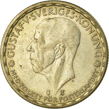 Coin, Sweden, Gustaf V, Krona, 1947, EF(40-45), Silver, KM:814