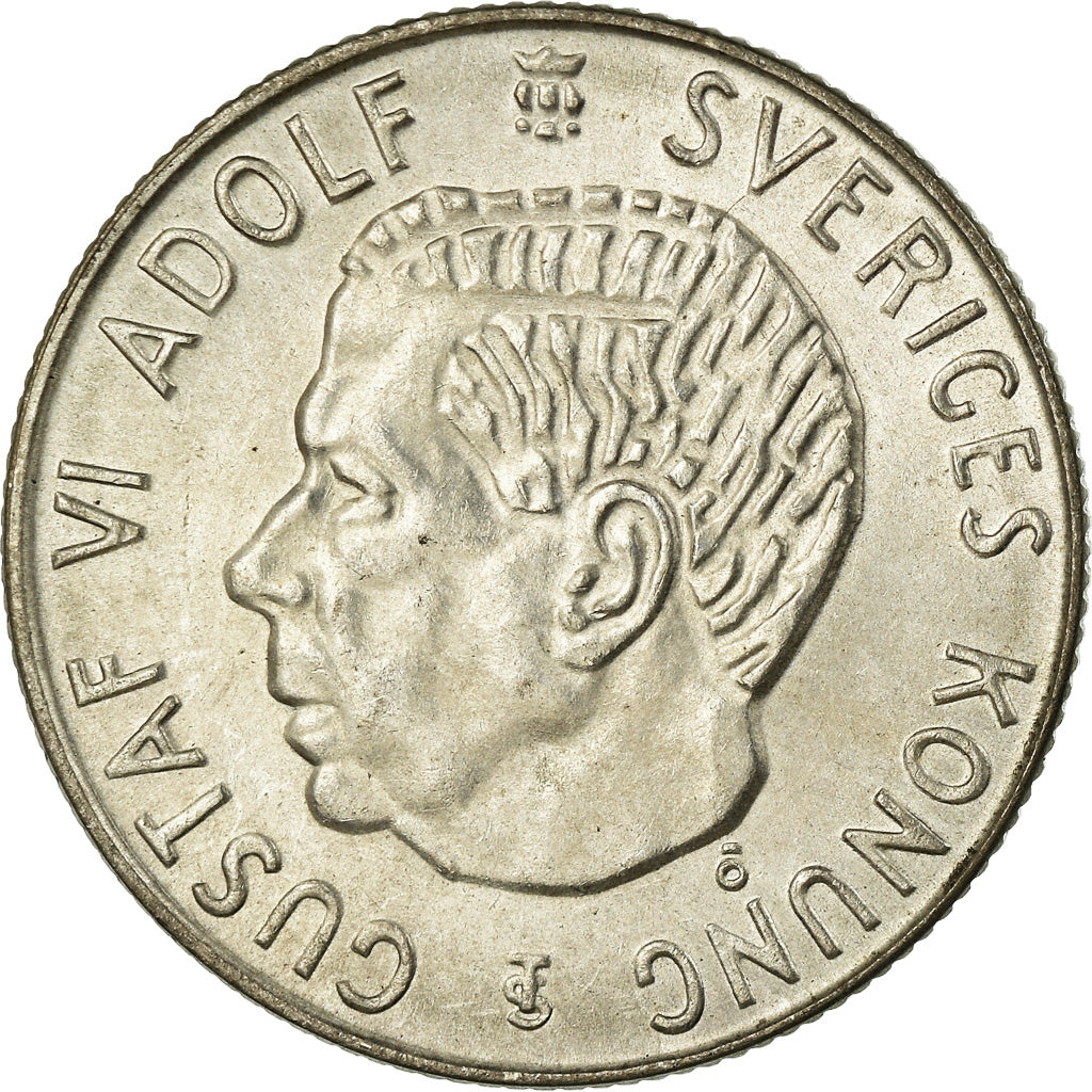 Coin, Sweden, Gustaf VI, Krona, 1956, AU(55-58), Silver, KM:826