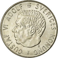 Coin, Sweden, Gustaf VI, Krona, 1956, AU(55-58), Silver, KM:826