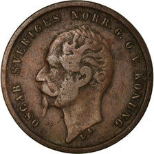 Coin, Sweden, Oscar I, Ore, 1858, VF(30-35), Bronze, KM:687