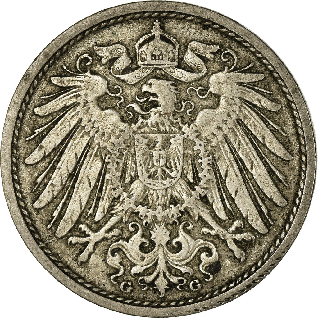 Moneta, NIEMCY - IMPERIUM, Wilhelm II, 10 Pfennig, 1901, Karlsruhe, VF(30-35)