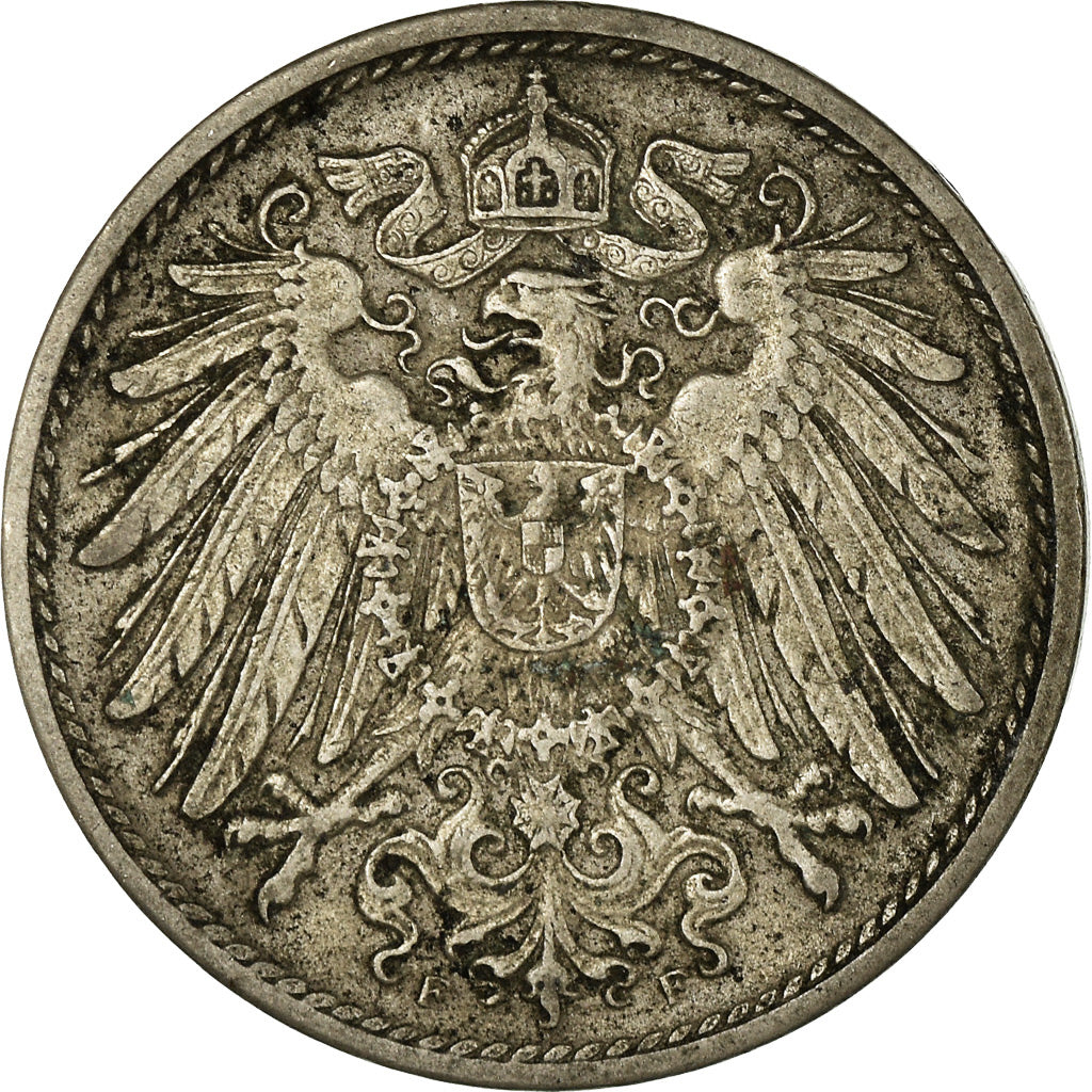 Coin, GERMANY - EMPIRE, Wilhelm II, 10 Pfennig, 1910, Stuttgart, VF(30-35)