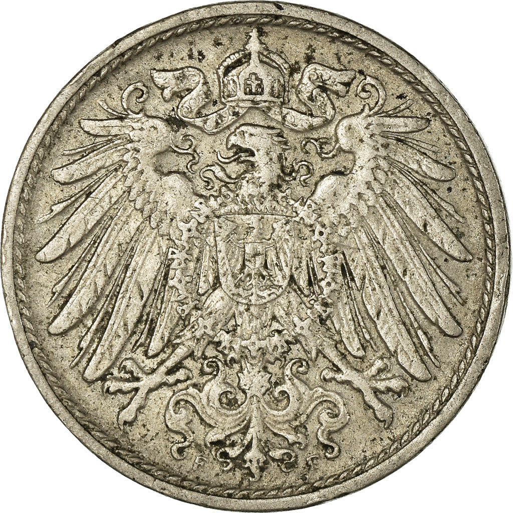 Coin, GERMANY - EMPIRE, Wilhelm II, 10 Pfennig, 1915, Stuttgart, VF(30-35)