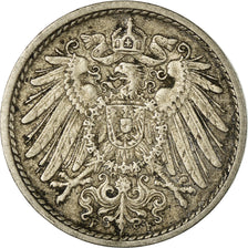 Monnaie, GERMANY - EMPIRE, Wilhelm II, 5 Pfennig, 1913, Stuttgart, TB+