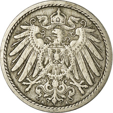 Coin, GERMANY - EMPIRE, Wilhelm II, 5 Pfennig, 1890, Berlin, EF(40-45)