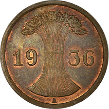 Monnaie, Allemagne, République de Weimar, 2 Reichspfennig, 1936, Berlin, TTB