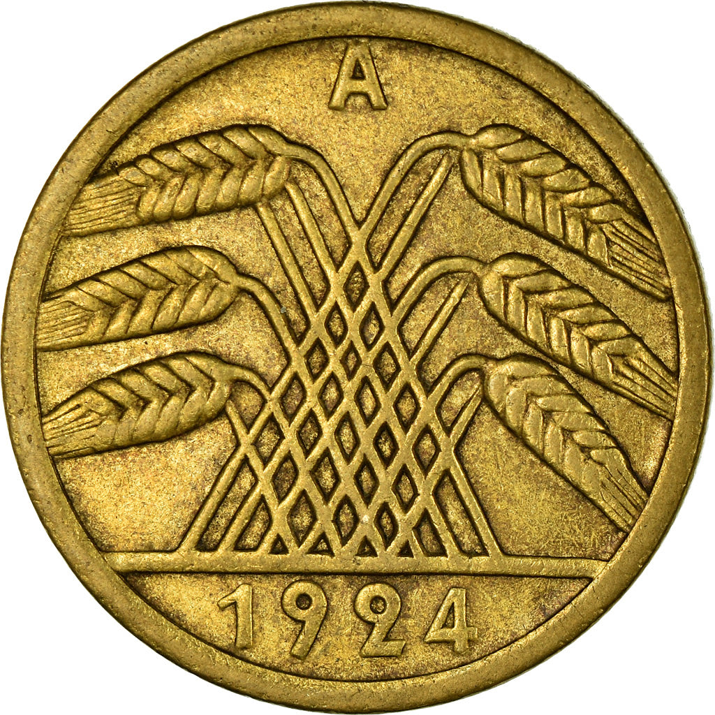 Coin, GERMANY, WEIMAR REPUBLIC, 50 Rentenpfennig, 1924, Berlin, EF(40-45)