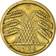 Coin, GERMANY, WEIMAR REPUBLIC, 5 Reichspfennig, 1936, Karlsruhe, EF(40-45)