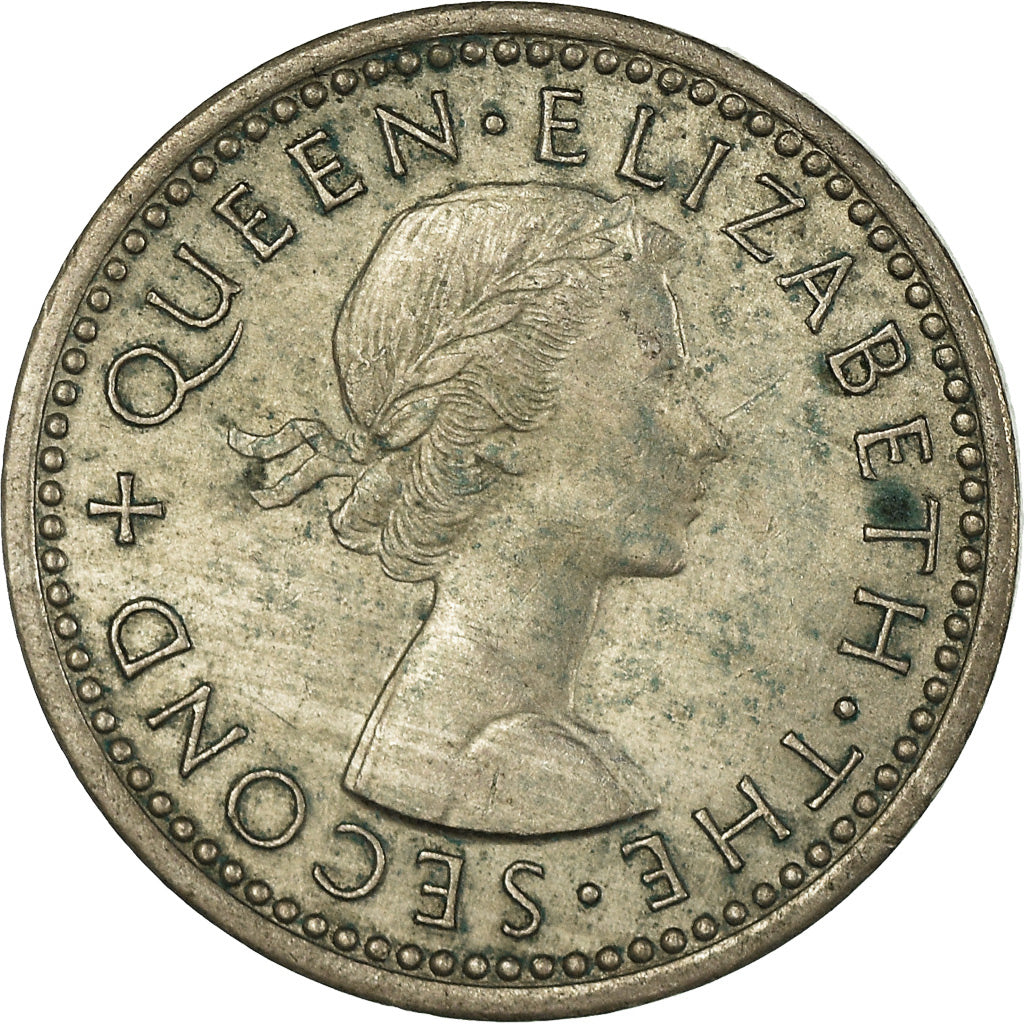 Moneta, Nowa Zelandia, Elizabeth II, 3 Pence, 1956, EF(40-45), Miedź-Nikiel
