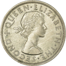 Monnaie, Nouvelle-Zélande, Elizabeth II, 1/2 Crown, 1962, SUP, Copper-nickel
