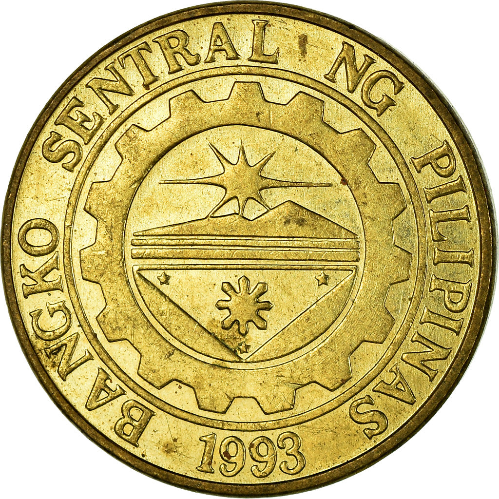 Coin, Philippines, 25 Sentimos, 2002, EF(40-45), Brass, KM:271