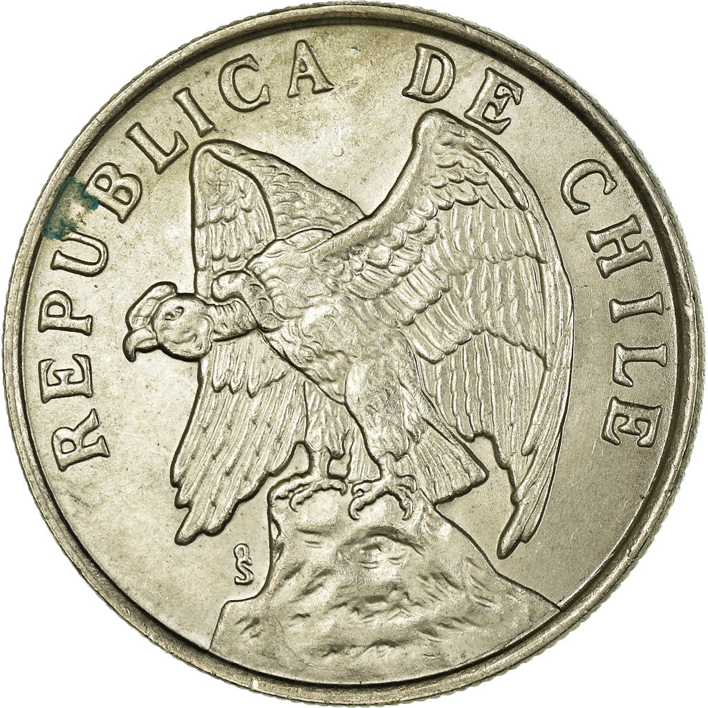 Coin, Chile, 50 Centavos, 1975, AU(55-58), Copper-nickel, KM:206