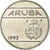 Moneda, Aruba, Beatrix, 25 Cents, 1993, Utrecht, MBC, Níquel aleado con acero