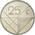 Moneda, Aruba, Beatrix, 25 Cents, 1993, Utrecht, MBC, Níquel aleado con acero
