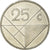 Coin, Aruba, Beatrix, 25 Cents, 1993, Utrecht, EF(40-45), Nickel Bonded Steel