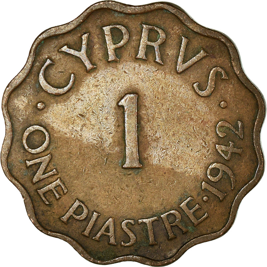 Coin, Cyprus, Piastre, 1942, EF(40-45), Bronze, KM:23a