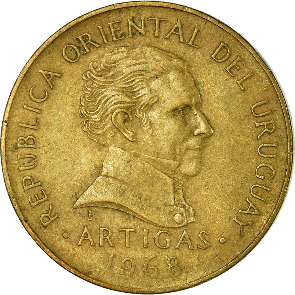 Monnaie, Uruguay, 5 Pesos, 1968, Santiago, TTB, Nickel-brass, KM:50