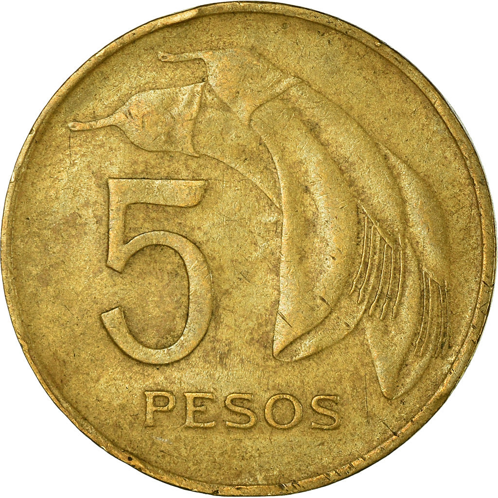Monnaie, Uruguay, 5 Pesos, 1968, Santiago, TTB, Nickel-brass, KM:50