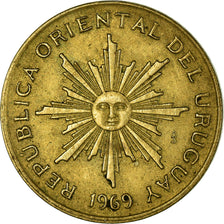 Coin, Uruguay, Peso, 1969, Santiago, EF(40-45), Aluminum-Brass, KM:52