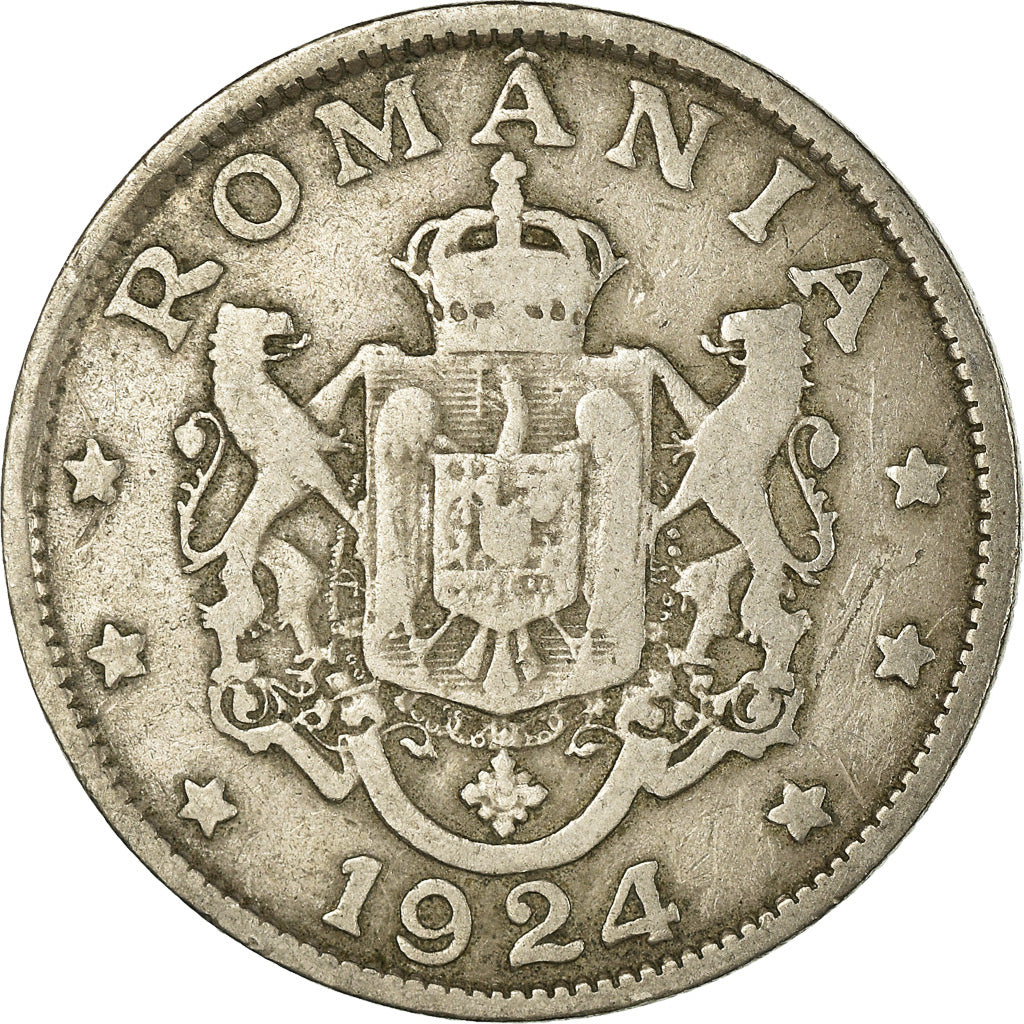 Monnaie, Roumanie, Ferdinand I, 2 Lei, 1924, TB+, Copper-nickel, KM:47