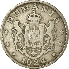 Monnaie, Roumanie, Ferdinand I, 2 Lei, 1924, TB+, Copper-nickel, KM:47