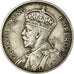 Coin, Mauritius, George V, 1/4 Rupee, 1934, EF(40-45), Silver, KM:15