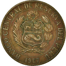 Coin, Peru, 1/2 Sol, 1967, Lima, VF(30-35), Brass, KM:247
