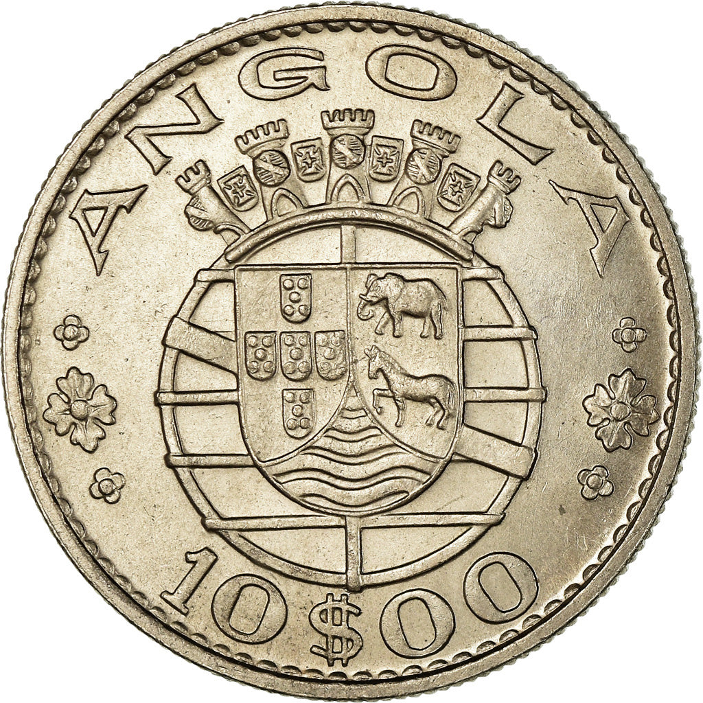 Coin, Angola, 10 Escudos, 1970, AU(55-58), Copper-nickel, KM:79
