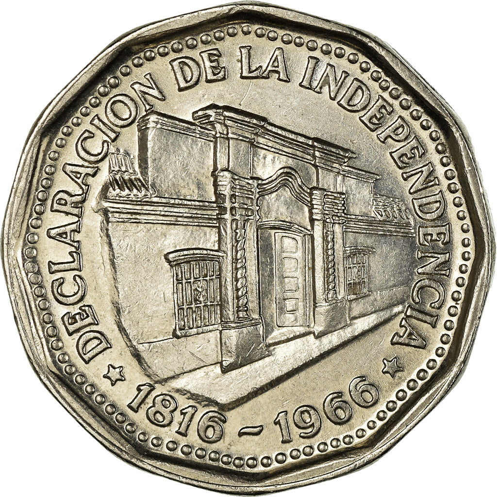 Münze, Argentinien, 10 Pesos, 1966, SS, Nickel Clad Steel, KM:62