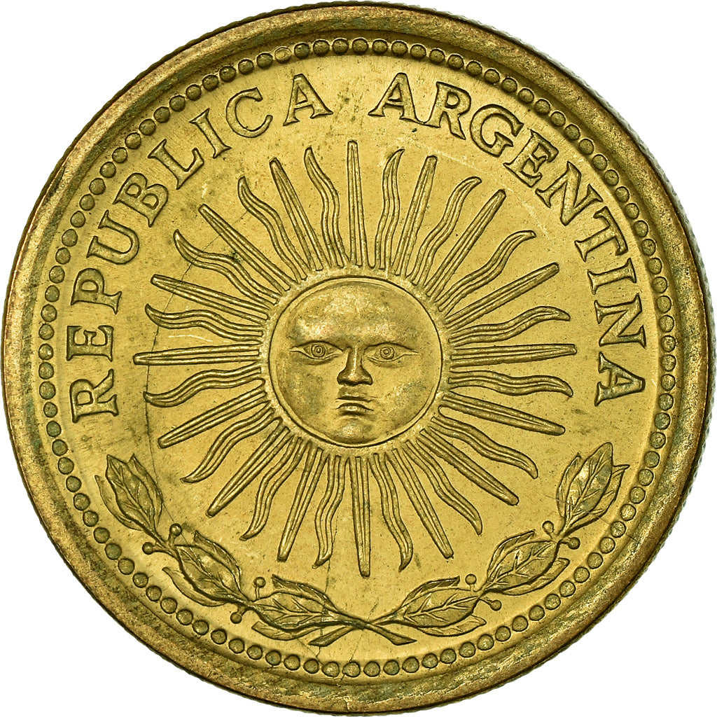 Coin, Argentina, Peso, 1975, EF(40-45), Aluminum-Bronze, KM:69