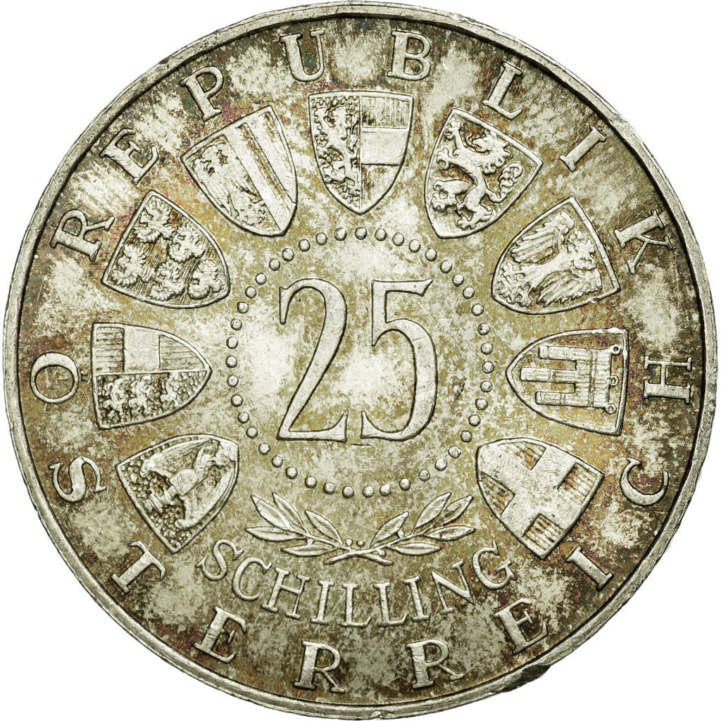 Coin, Austria, 25 Schilling, 1956, AU(50-53), Silver, KM:2881