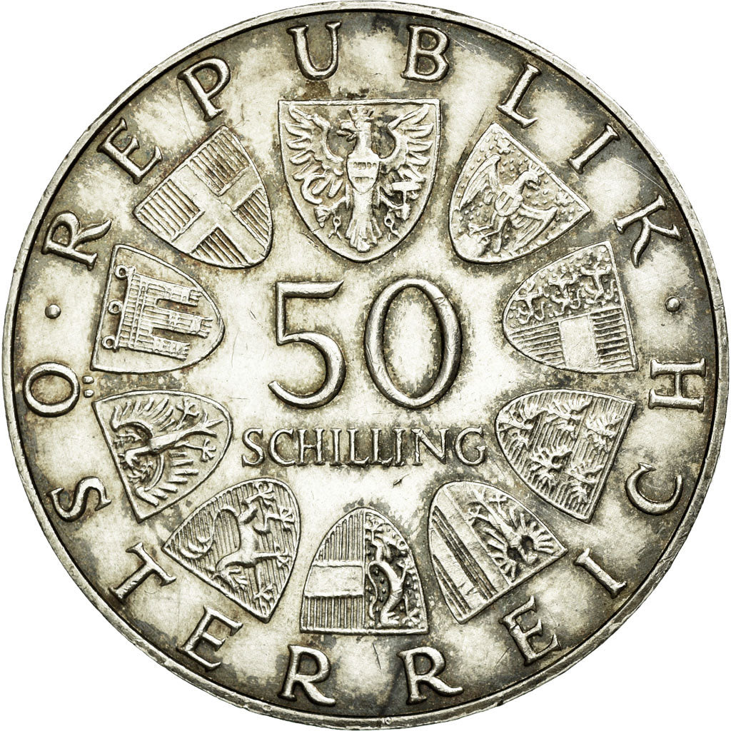 Coin, Austria, 50 Schilling, 1970, AU(50-53), Silver, KM:2909