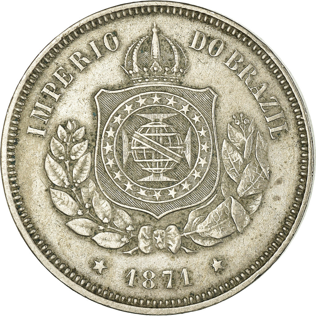 Monnaie, Brésil, Pedro II, 100 Reis, 1871, TTB, Copper-nickel, KM:477