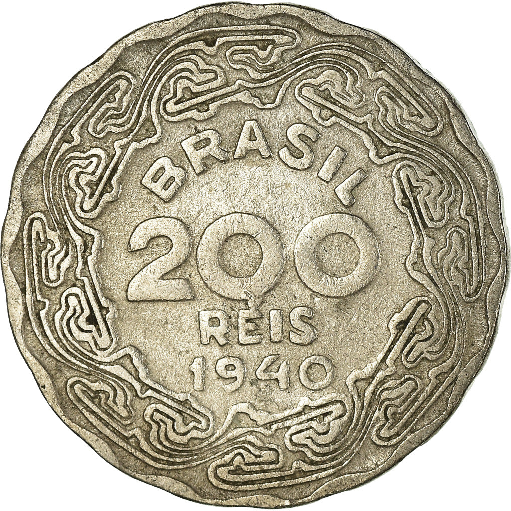 Coin, Brazil, 200 Reis, 1940, EF(40-45), Copper-nickel, KM:545
