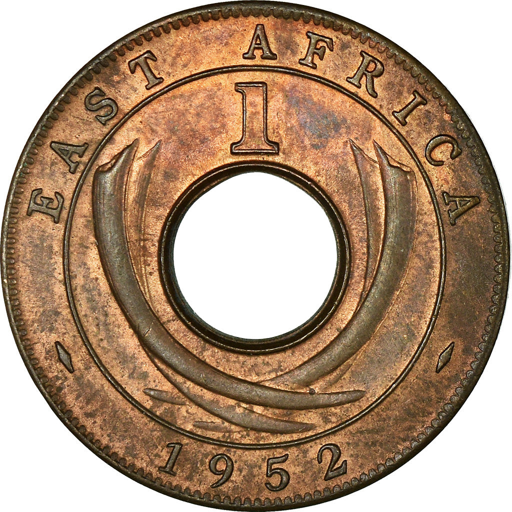 Coin, EAST AFRICA, George VI, Cent, 1952, EF(40-45), Bronze, KM:32