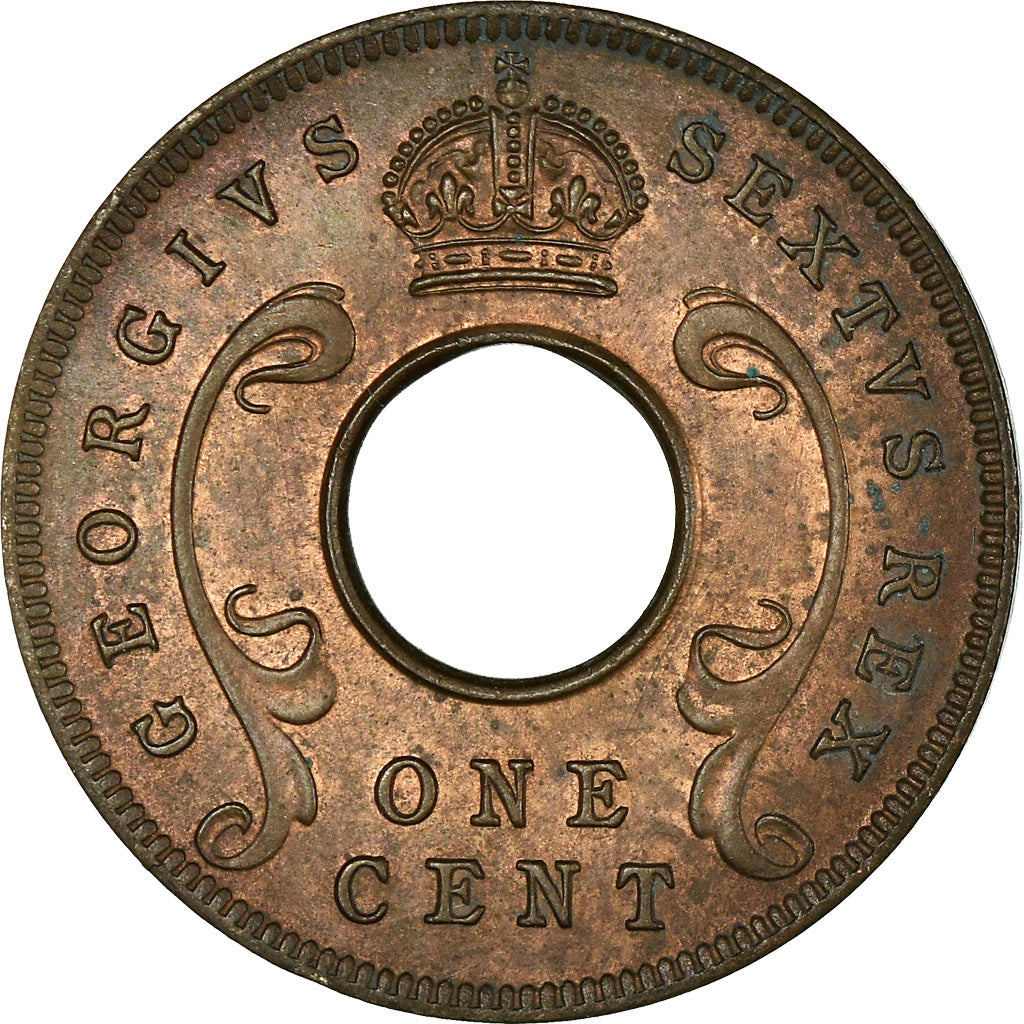 Coin, EAST AFRICA, George VI, Cent, 1952, EF(40-45), Bronze, KM:32